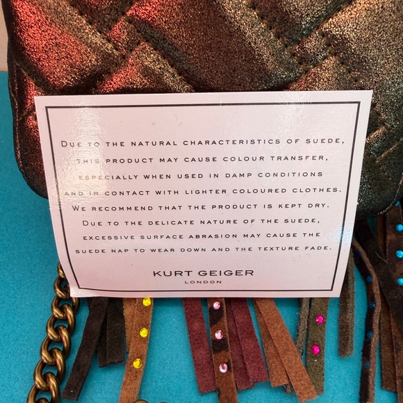 Kurt Geiger Leather Fringe Mini Bag - Picture 9 of 16